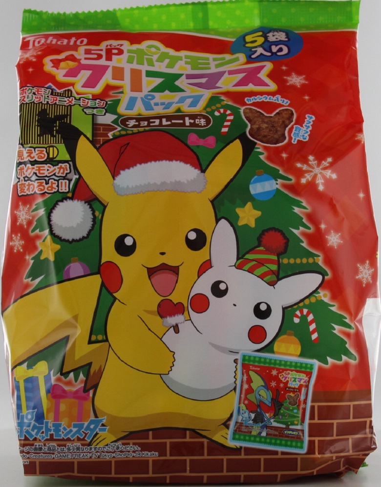 東ハト　５Ｐポケモンクリスマスパック チョコレート味